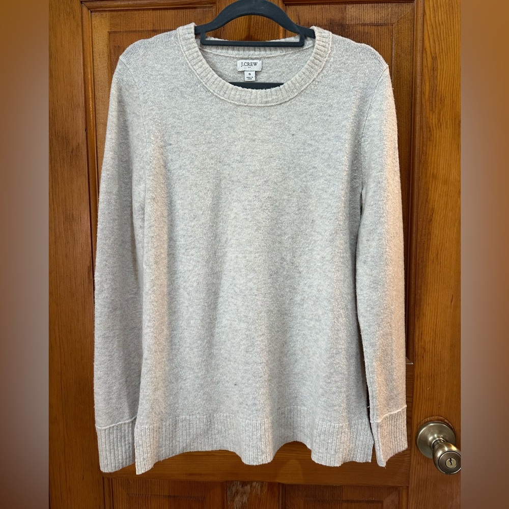 J. Crew Factory Crewneck Sweater in Extra Soft Yarn - Oatmeal, Small - Picture 2 of 5